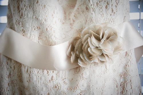 cream lace wedding dress