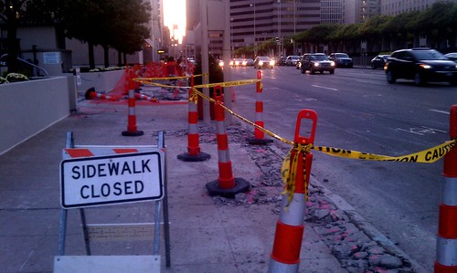 Sidewalk destruction