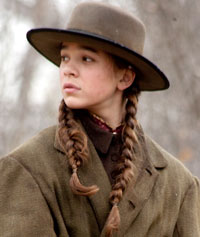 Hailee Steinfeld, a white girl with brown hair, in True Grit
