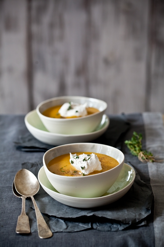 Acorn Squash & Sweet Potato Soup
