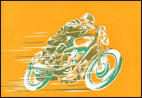 1950's motorcycle race graphic by bullittmcqueen