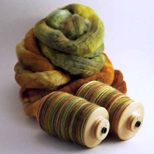 FatCatKnits - BFL - Country Roads - Green Singles