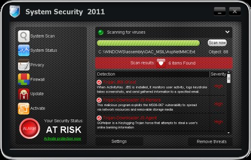 how to remove system security virus 2011