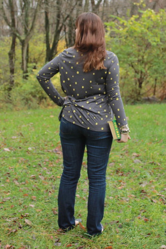 Outfit: gap jeans, gap top, Modcloth flats, DIY Heidi book clutch (tutorial coming soon!)