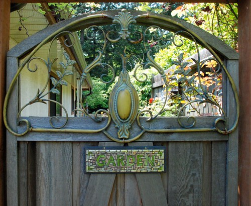 Garden Sign on a Magical Garden Gate