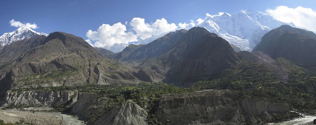 Diran (7257m) and Rakaposhi (7788m) from Karimabad.