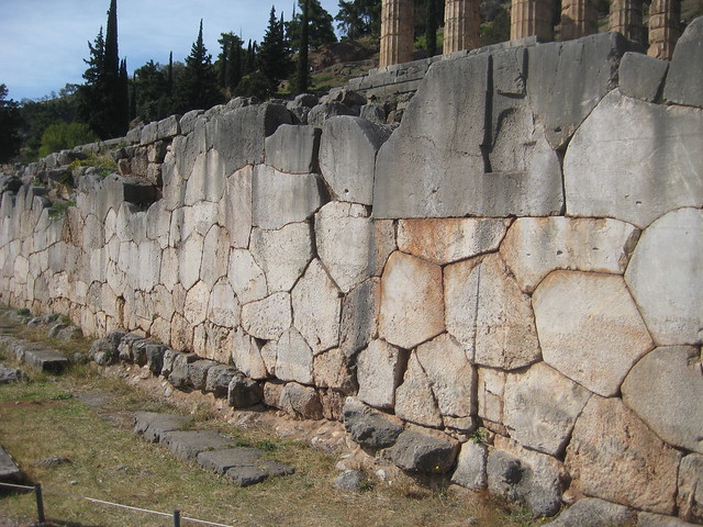 Wall with engravings