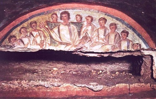 Jesús y los Apostoles en Domitilla