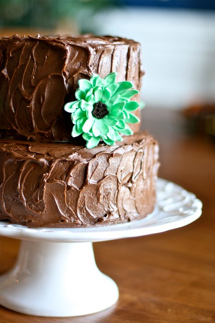 green flower cake