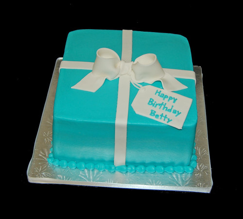 91st birthday cake - Tiffany box