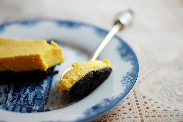Roasted Pumpkin Cheesecake with Oreo Peanut Butter Crust