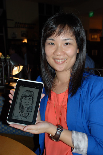 digital live caricature on HTC Flyer for StarHub, HTC and SIS Get-Together evening - 9