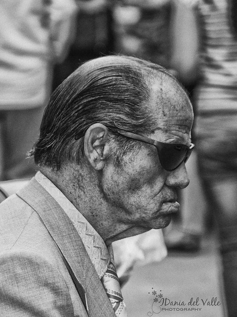 Retrato callejero en el Rastro de Madrid