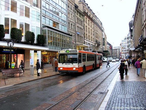 light rail in downtown Geneva (courtesy of Rail for the Valley)
