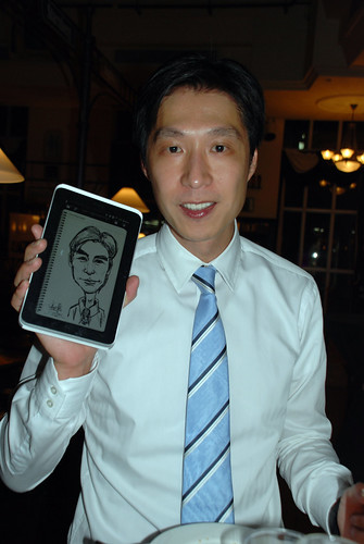 digital live caricature on HTC Flyer for StarHub, HTC and SIS Get-Together evening - 13
