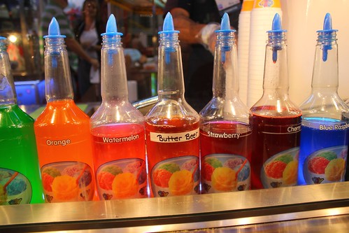 Sno Biz flavors (with Butter Beer)