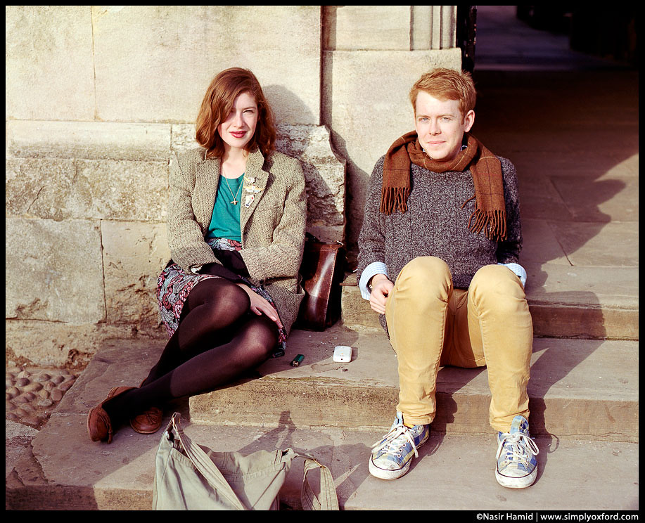 Oxford students relaxing in the sun