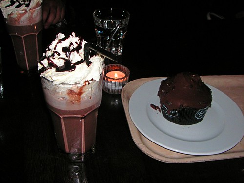 Hot chocolate and chocolate muffin @ Cafe Java