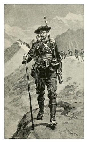 024-Cazador alpino frances-The Armies of to-day.. (1892)-varios autores