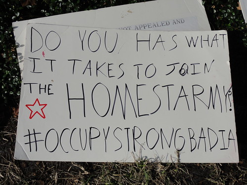 "Do you has what it takes to join the homestarmy? #occupystrongbadia"