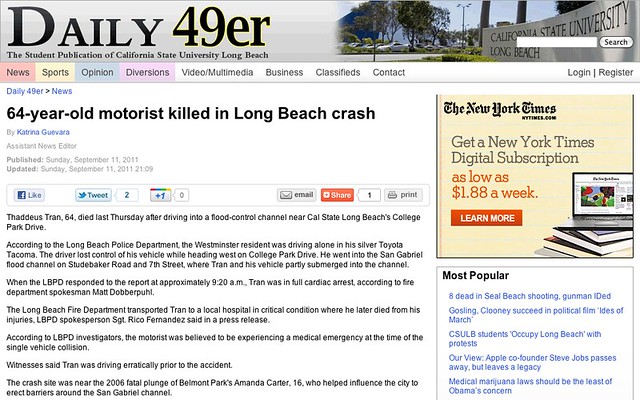 64-year-old motorist killed in Long Beach crash - News - Daily 49er - California State University Long Beach