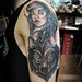 Wolf shoulder tattoo