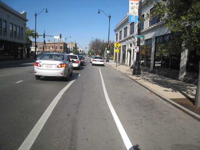 bike lane ends