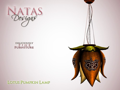 Lotus Pumpkin Lamp by natashashoteka