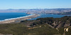 View from Summit of Hazard Peak to Morro Bay Estuary, Sandspit, Pacific Ocean, City of Morro Bay and Los Osos and Baywood, Morros, and Morro Bay Inlet.