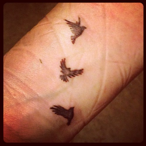 New wrist tat for my 3 little birds <3