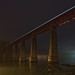 Rail Bridge Foggy Night
