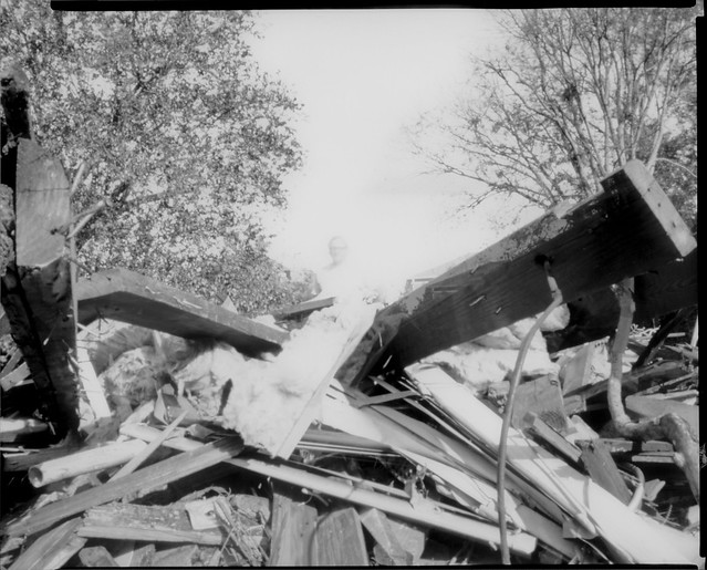 Rising from Wreckage  (8x10 paper negative pinhole)