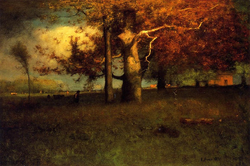 George Inness 'Early Autumn, Montclair' 1891 by Plum leaves