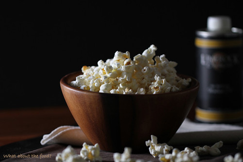 Popcorn drizzled with Walnut Oil