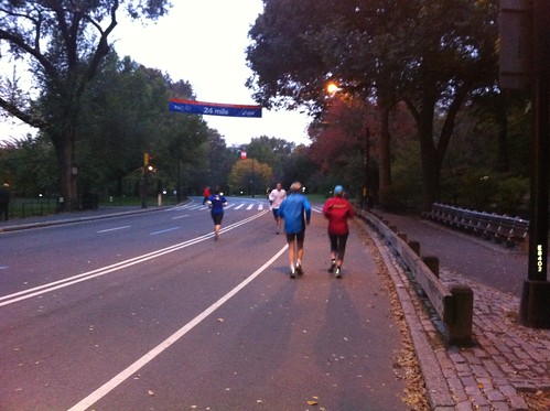 Exploring the New York Marathon route in Central Park