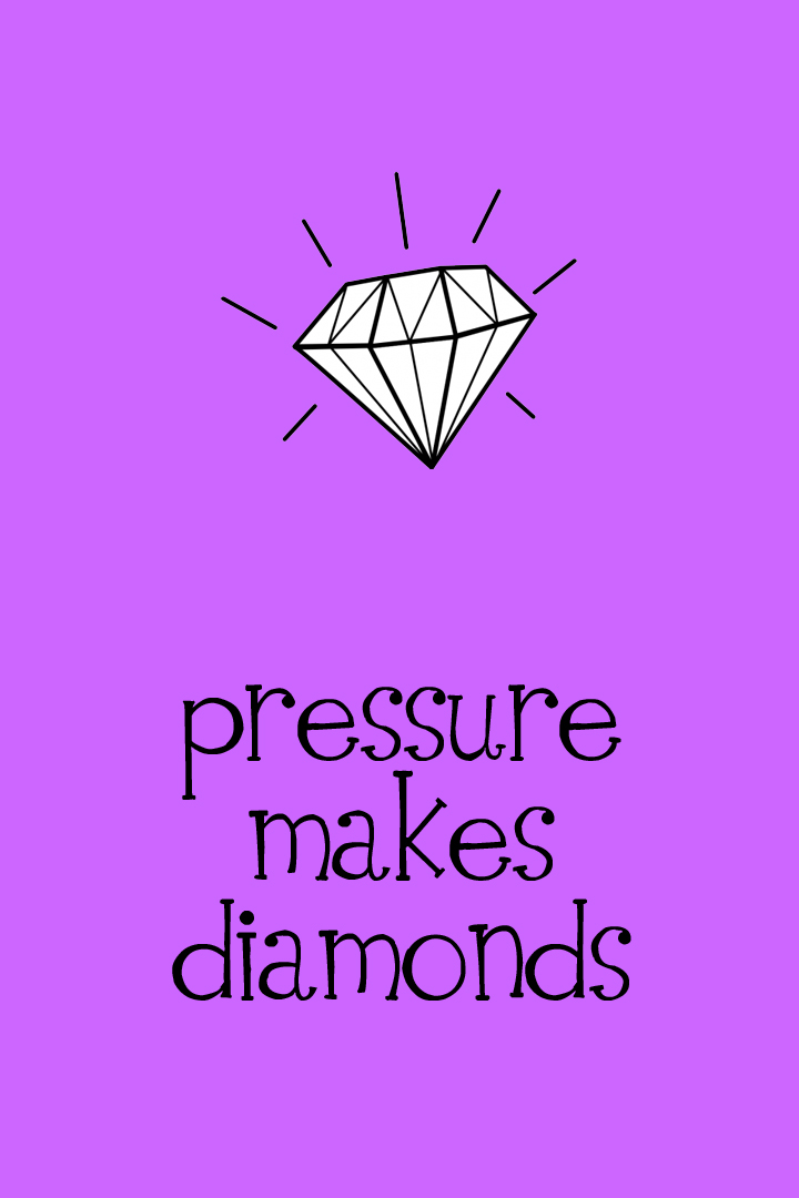 Pressure Makes Diamonds - 4x6 - Purple