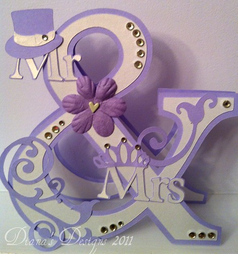  since the bride used a light purple on her handmade wedding invitations