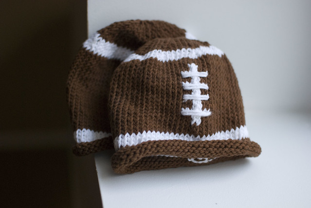 knitted football hat