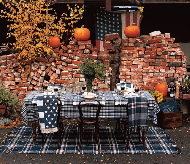 Americana table setting for thanksgiving