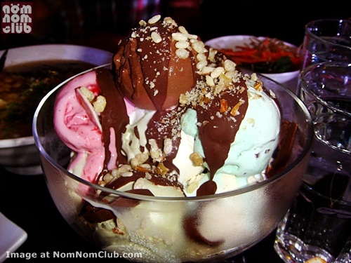 12 Scoops of Ice Cream Dessert called 'Cheaper by the Dozen' from Sol Gelato - Yum!