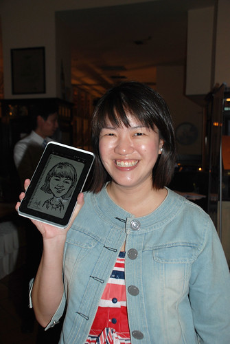 digital live caricature on HTC Flyer for StarHub, HTC and SIS Get-Together evening - 6