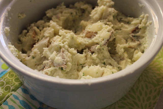 Creamy Chive, Onion and Parsley Potatoes