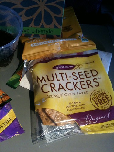 Multi-seed crackers from American Airlines new in flite delights snack box