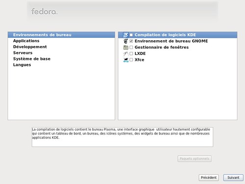 Choix de l'environnement de bureau sous Fedora 15 - partie 2