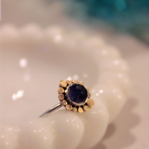 Spinel and 14k gold