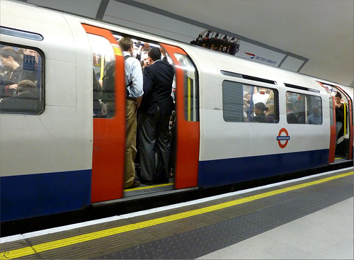 Crowded London Tube