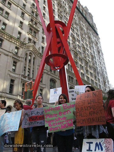 NYC Occupy Wall Street Rally Oct 8 2011 young women