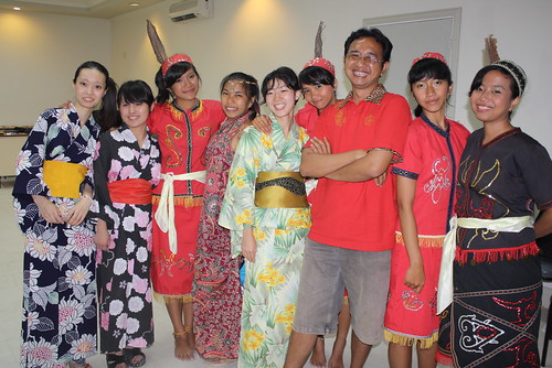 Participants in their national costume during cultural night.