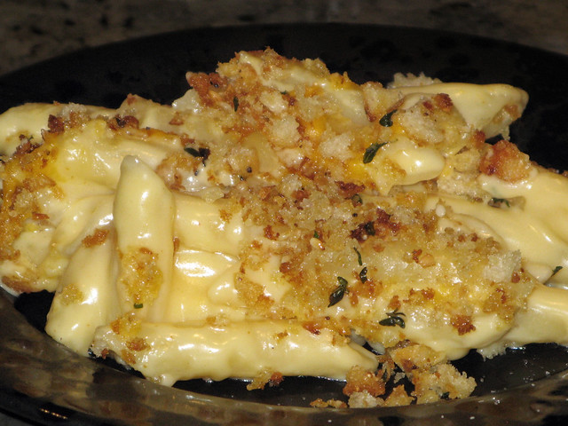 Mac and Cheese with homemade bread crumbs