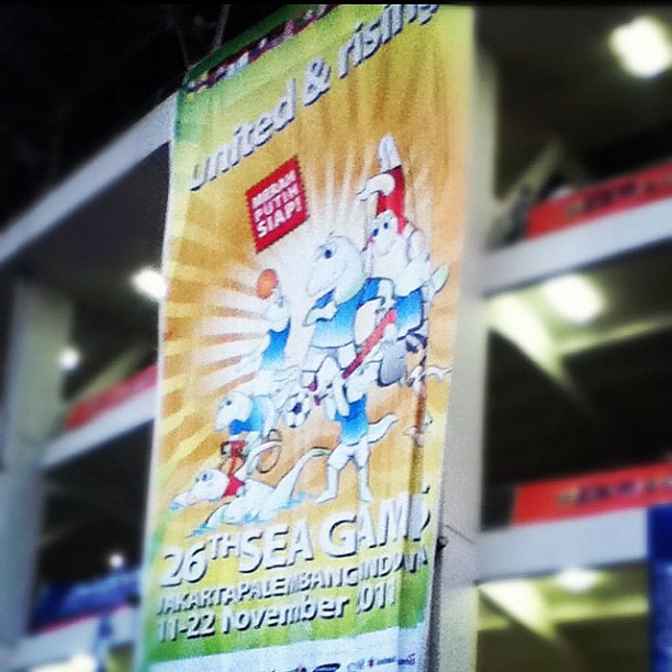 big poster of sea games XXVI at GBK. #poster #GBK #indonesia #iphonesia #iphoneography #seagames